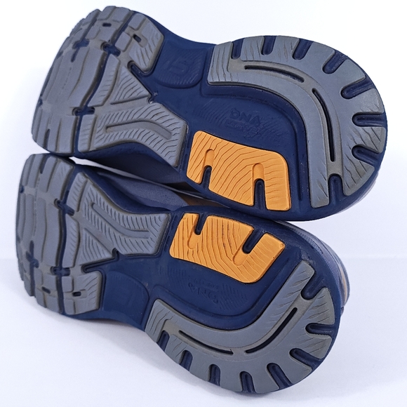 Brooks Ghost 15 Mens 10 Wide 2E Neutral Cushion Road Running Shoes Blue Orange - Picture 15 of 16